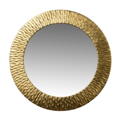 Okrągłe lustro w ramie - Złote Promienie - 45
